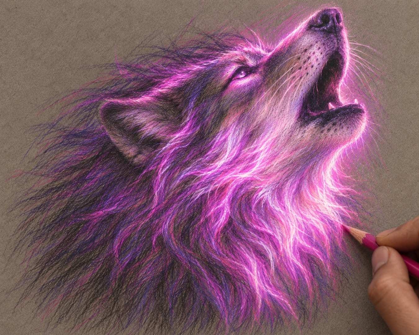 Limited time bonus draw a glowing wolf