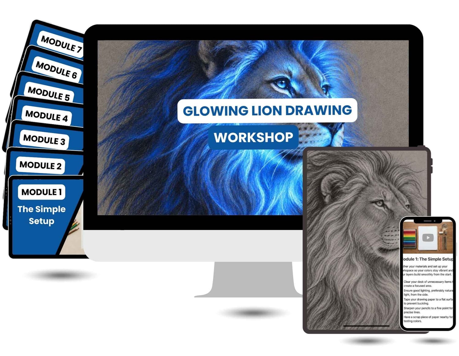 Glowing Lion Drawing Workshop preview